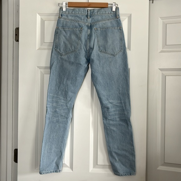 AGOLDE Jamie High Rise Classic Jeans Distressed Ever More Size 24 Light Wash - Picture 6 of 14